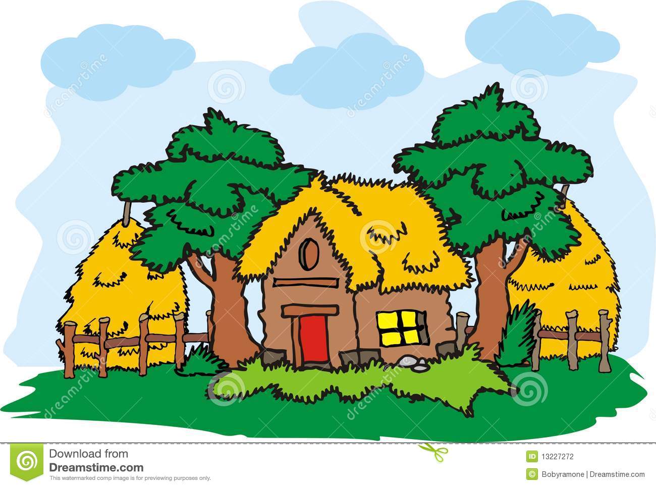Village House Vector Stock Photography   Image  13227272