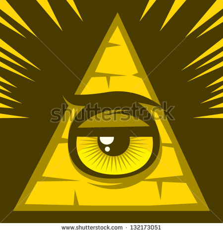 All Seeing Eye Cartoon Stock Vector 132173051   Shutterstock