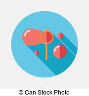 Bubbles Flat Icon With Long Shadoweps10 Vector Illustration