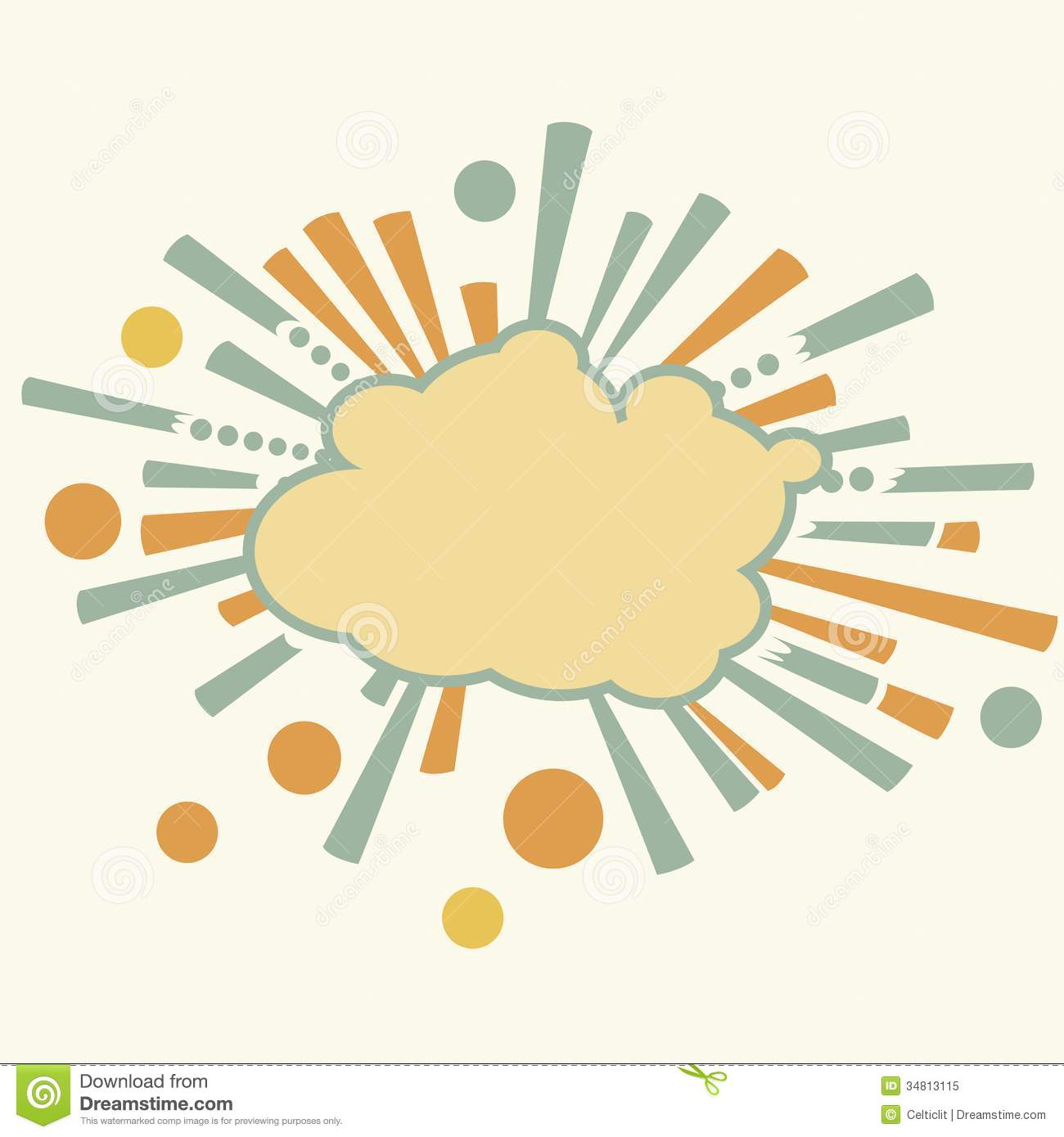 Burst And Boom Cloud In Retro Style Royalty Free Stock Photo   Image