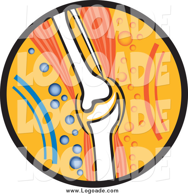 Clipart Of A Knee Joint With Muscle Tissue Logo By Dero    4554