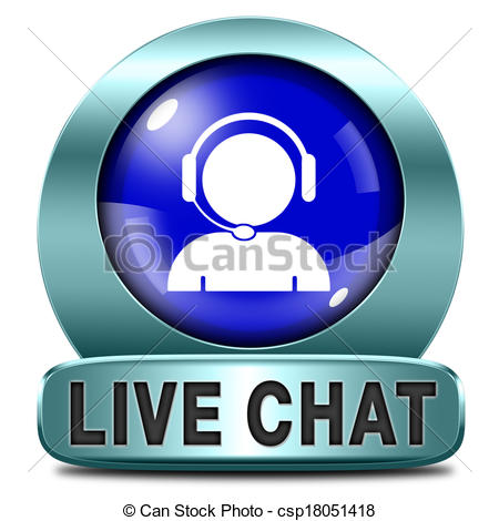 Clipart Of Live Chat Icon Chatting Online Button Csp18051418   Search