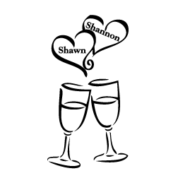 Custom Clipart  Toast Glasses   Personalized Drinkware   Www