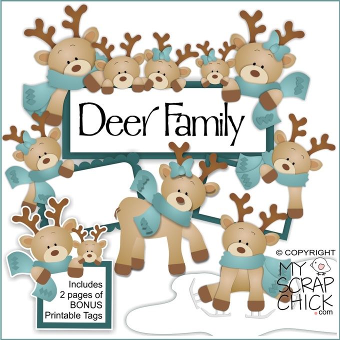 Deer Family   Family Clipart   Pinterest
