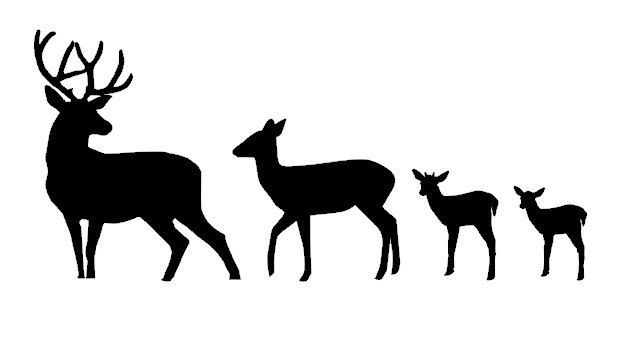 Deer Silhouette Family Vinyl