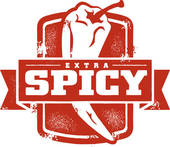 Extra Spicy Food Stamp   Clipart Graphic