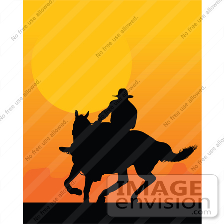     Horse At Sunset    33663 By Maria Bell   Royalty Free Stock Cliparts