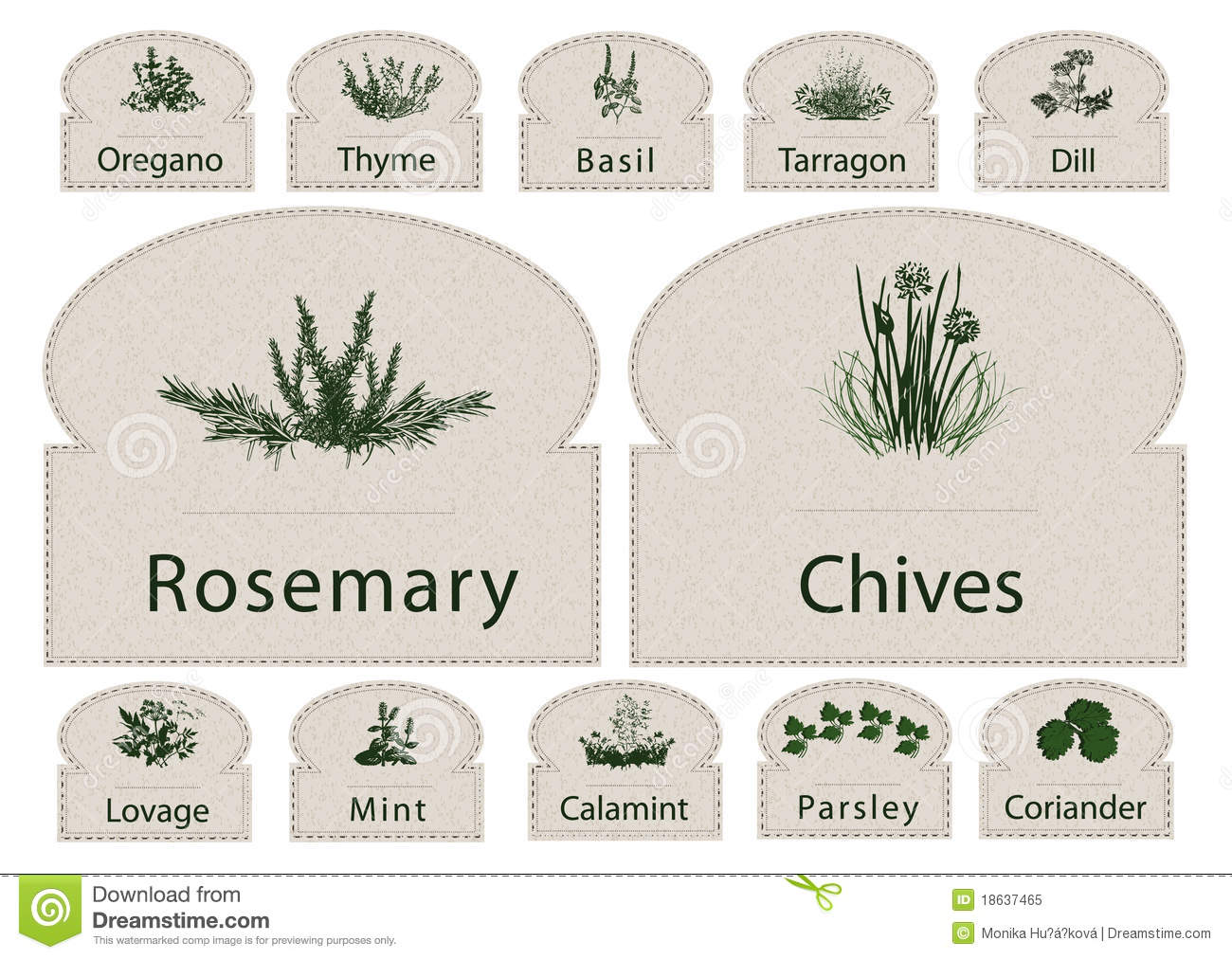 Labels Herbs Paper Royalty Free Stock Photo   Image  18637465