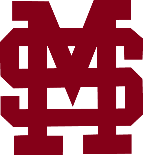 Mississippi State Bulldogs Primary Logo  1984    Interlocking Crimson