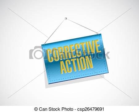 Stock Illustration   Corrective Action Banner Sign Illustration Design