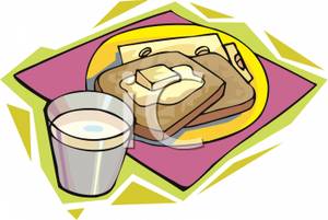Toast And Milk   Royalty Free Clipart Picture