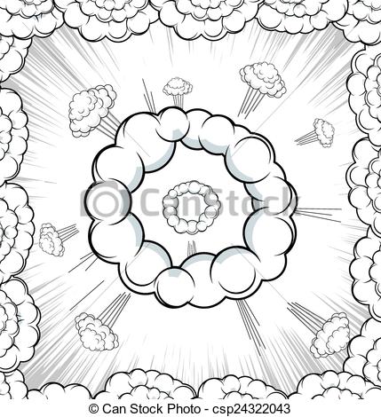 Vector Of Retro Cloud Burst Background   Abstract Retro Clouds Burst