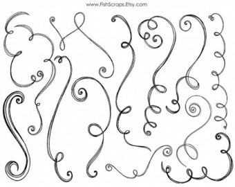     Art Swirls   Curls   Decorative Doodle   Png And Photoshop Brushes