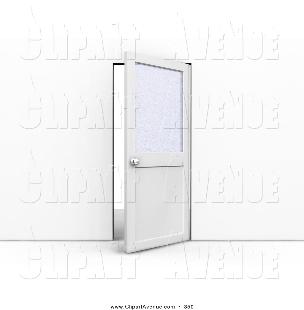 Avenue Clipart Of An Ajar Office Door With A Privacy Window Leading