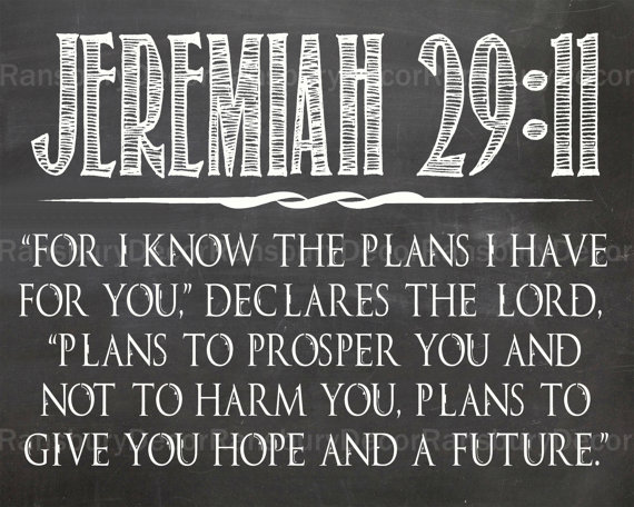 Bible Verse Chalkboard Sign   Jeremiah 29 11   Digital Chalkboard Sign    