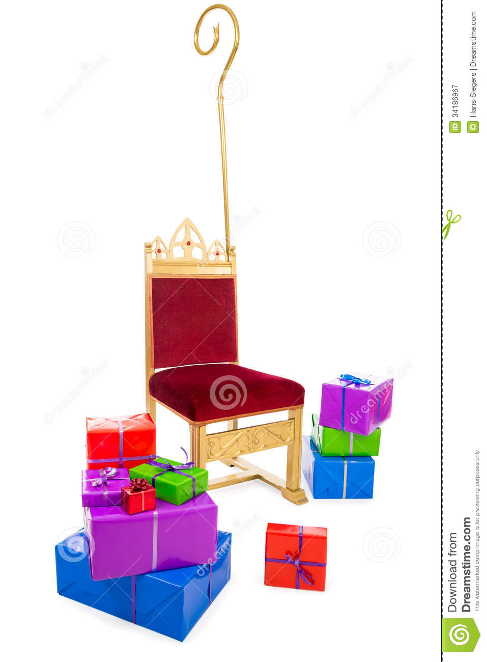 Chair Of Sinterklaas Clipping Path Included  Typical Dutch Character