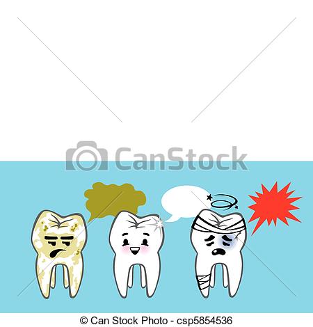 Clip Art Vector Of Teeth Teeth Teeth   Vector Cartoon Illustration