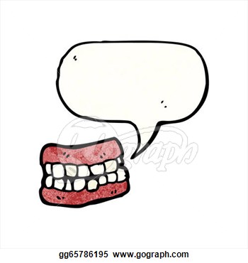 Clipart   Cartoon False Teeth  Stock Illustration Gg65786195