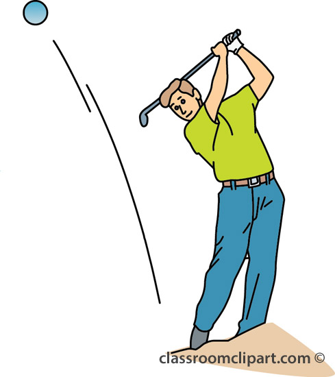 Clipart   Hitting Golf Ball Out Of Sand Trap 23   Classroom Clipart