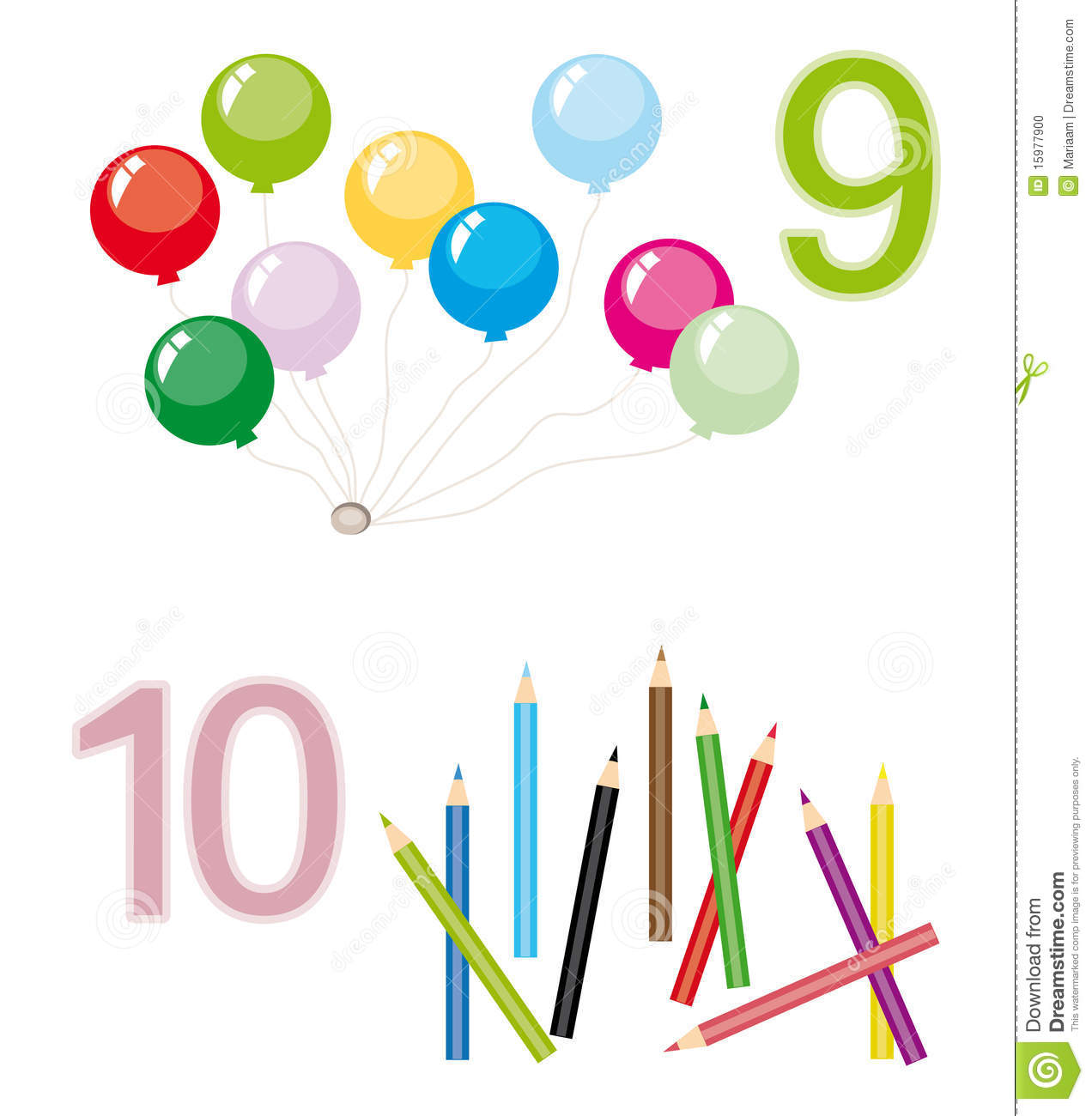 Count Clipart Counting Game  Number 9   10