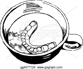 Drawing   False Teeth  Clipart Drawing Gg4077124