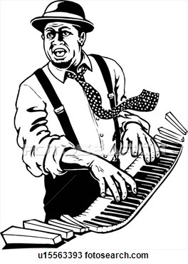 Illustration Lineart Piano Player Pianist Music Musical View