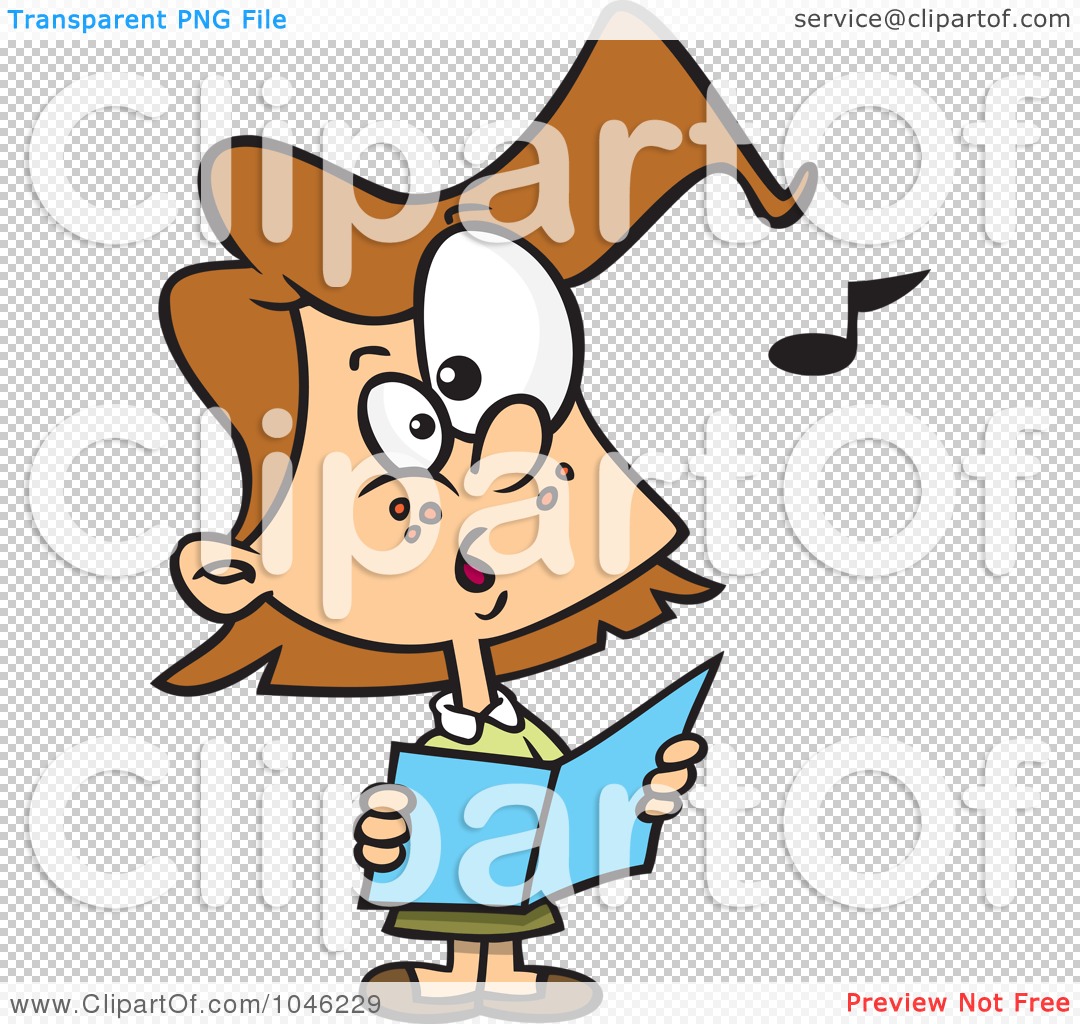 Illustration Of A Cartoon Chorus Girl Singing By Ron Leishman  1046229
