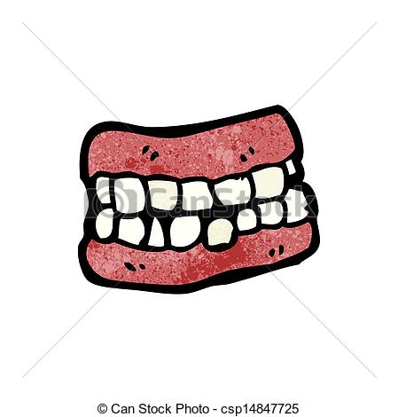Illustration Of False Teeth Cartoon Csp14847725   Search Clipart