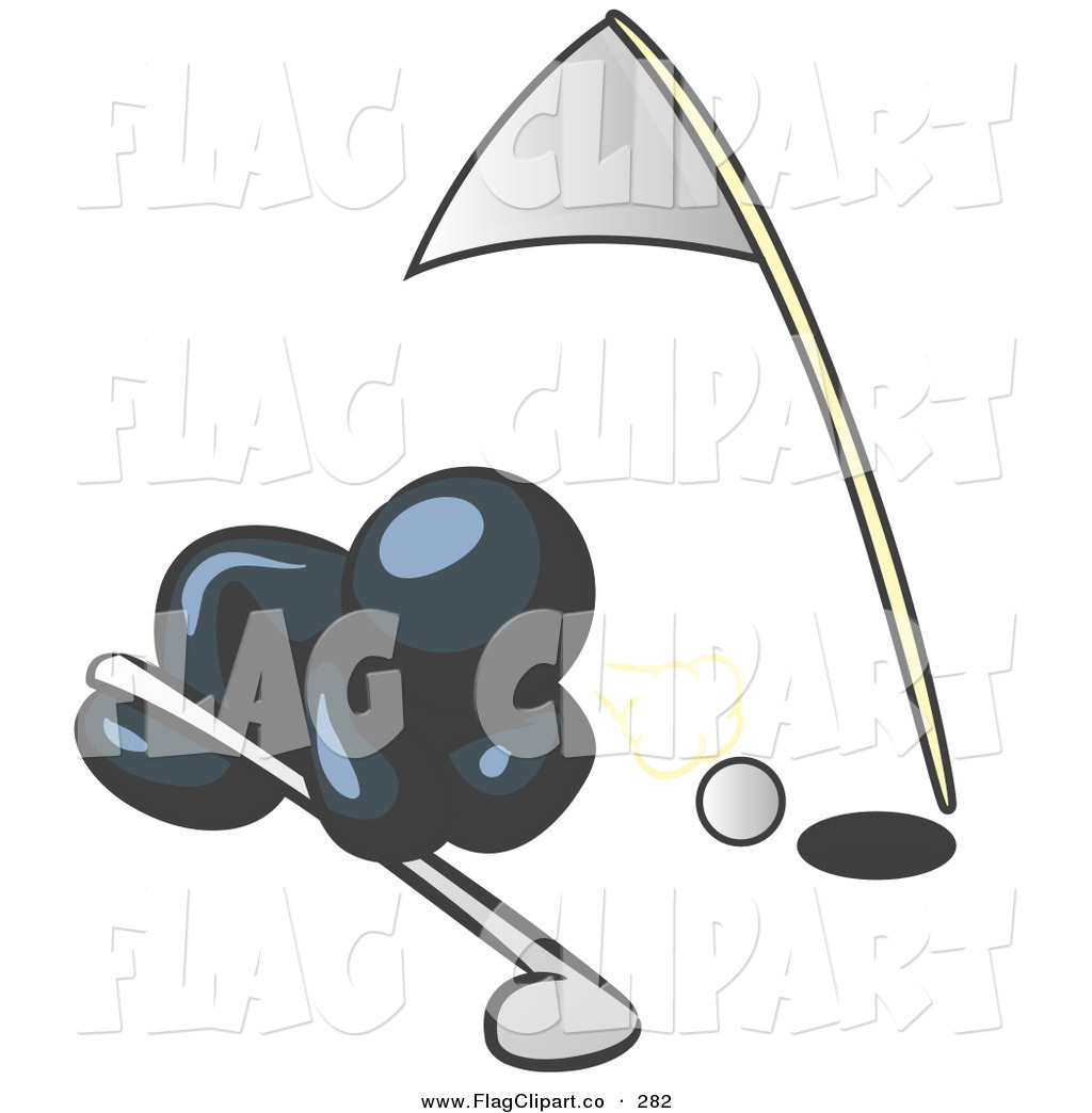 Larger Preview  Clip Art Of A Sporty Navy Blue Man Down On The Ground