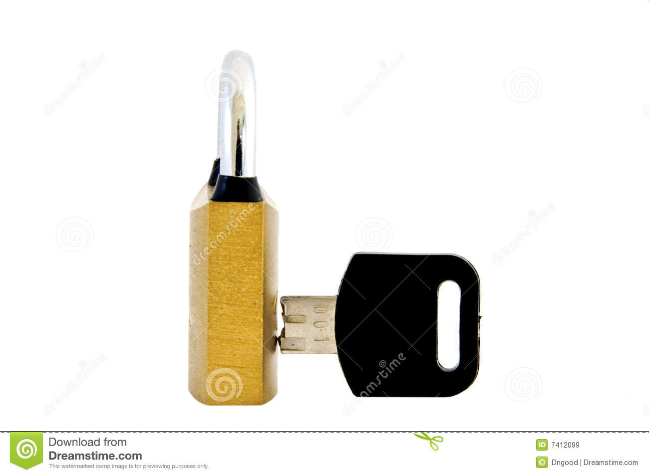 Lock And Broken Key   Side Royalty Free Stock Images   Image  7412099