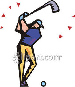 Man Golfing   Royalty Free Clipart Picture