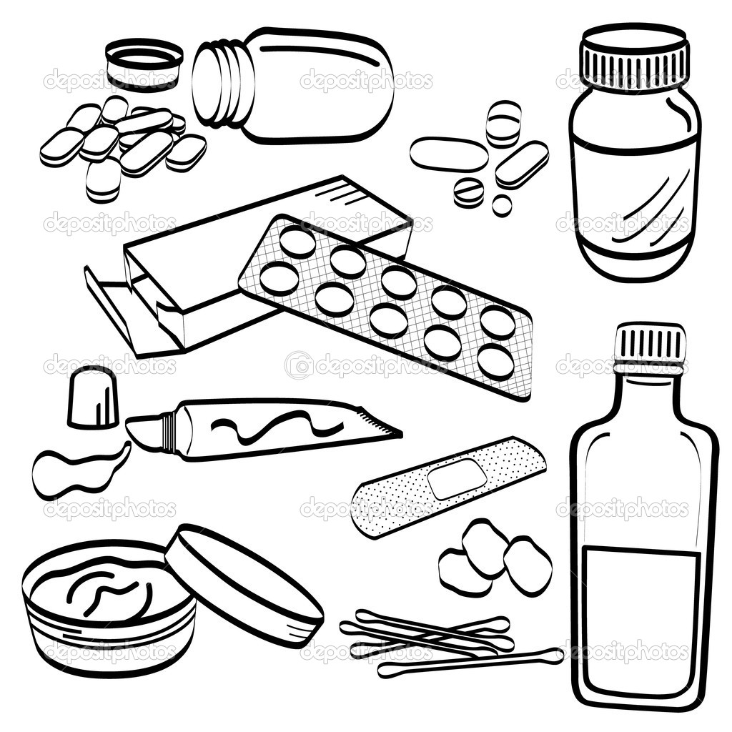 Medical Medicine Tablet Pill Doodle   Stock Vector   Leremy  