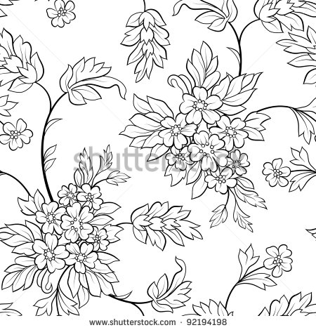 Outline Flowers Stock Photos Images   Pictures   Shutterstock