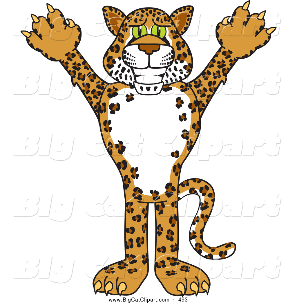Preview  Big Cat Cartoon Vector Clipart Of A Grinning Cheetah Jaguar