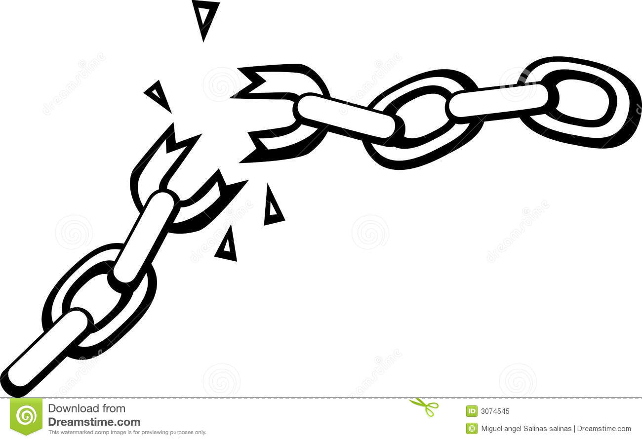 Royalty Free Stock Photo  Breaking Chains Vector Illustration
