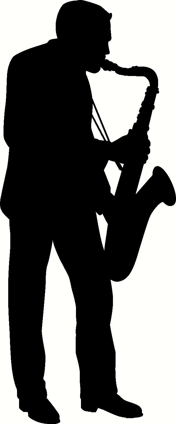 Saxophone Player Silhouette Vinyl Decal   Music Vinyl Decals