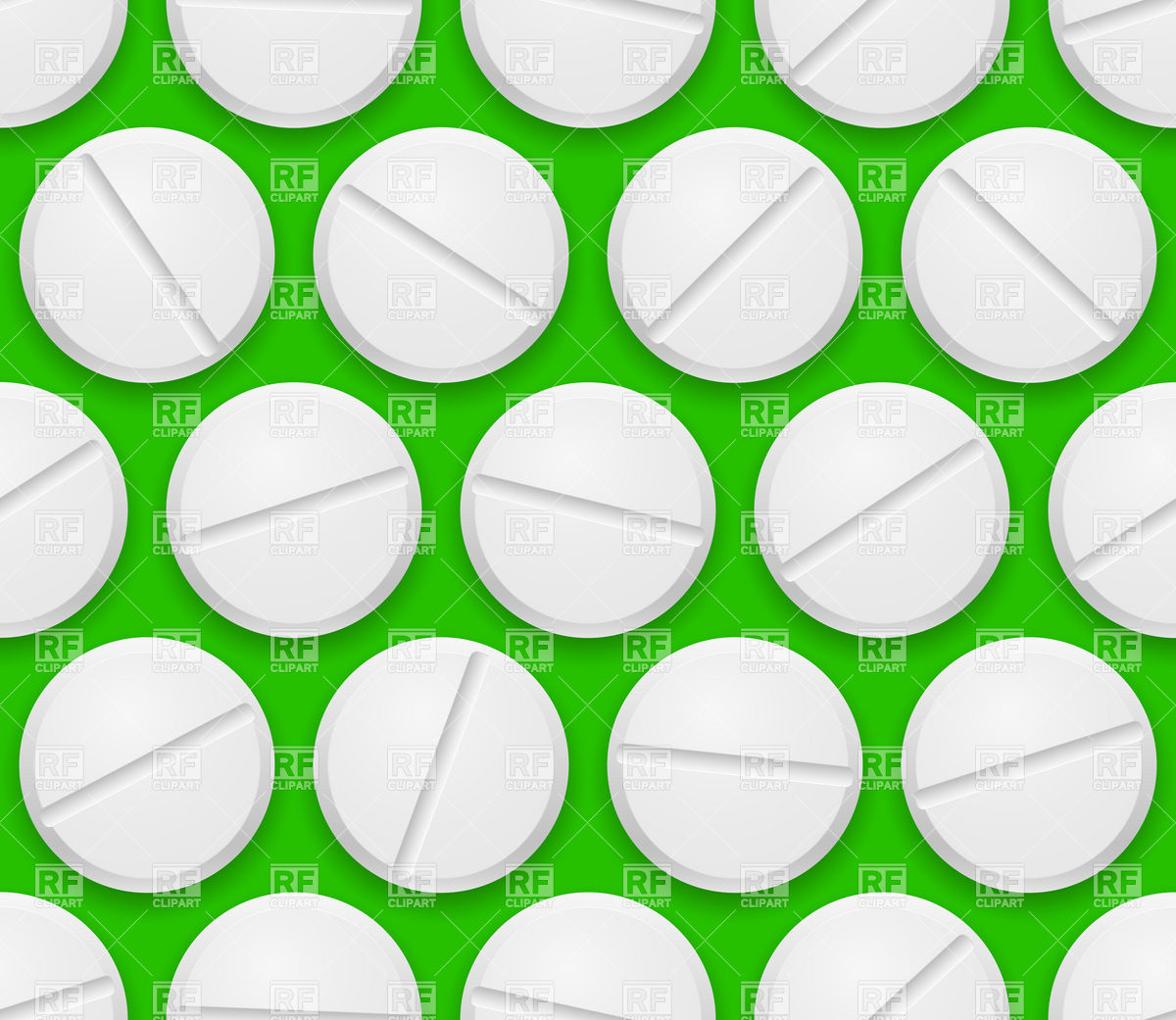 Seamless Background With Pills On Green 9396 Healthcare Medical