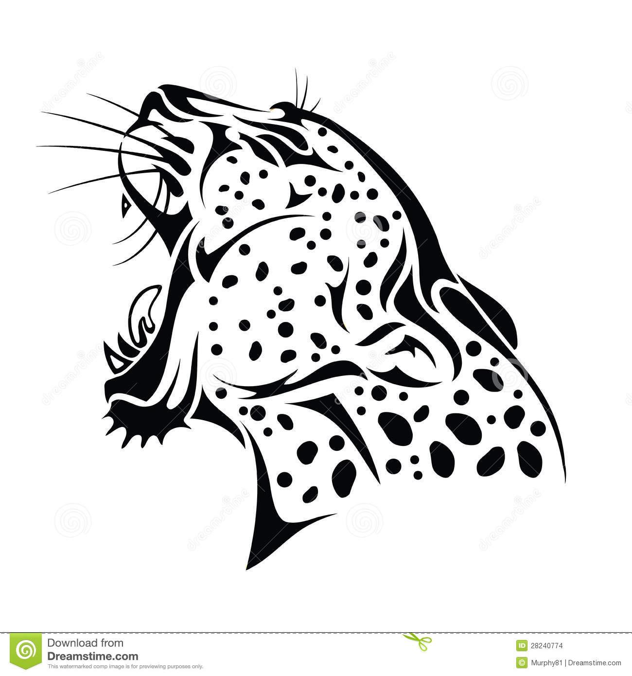 Stock Images  Isolated Jaguar Head  Image  28240774