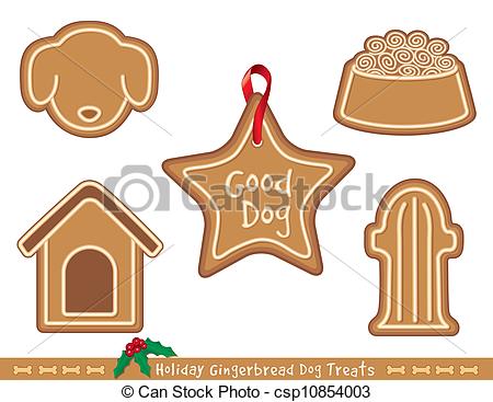 Vector Clipart Of Dog Treats Holiday Gingerbread   Tasty Gingerbread    