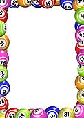 Bingo Balls Frame   Clipart Graphic