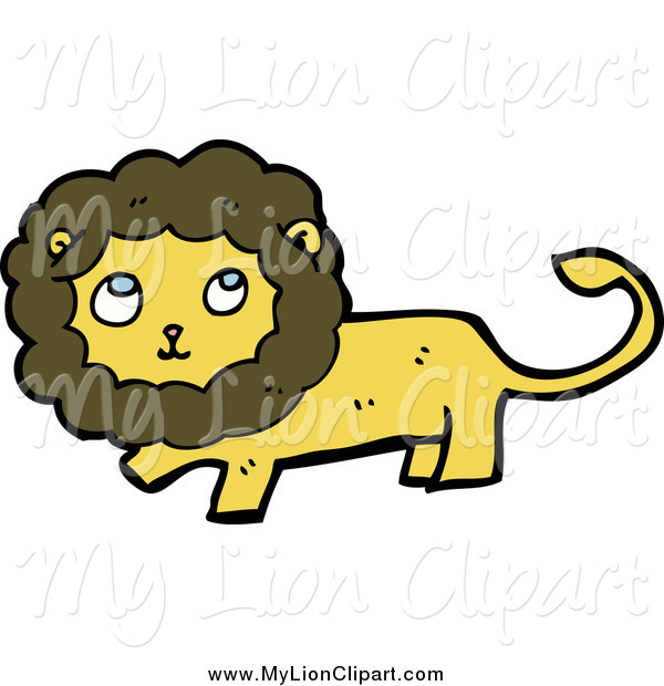 Clipart Of A Nervous Yellow Lion Lion Clip Art Lineartestpilot