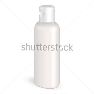 Cream Shampoo Gel Or Lotion Plastic Bottle On White Background