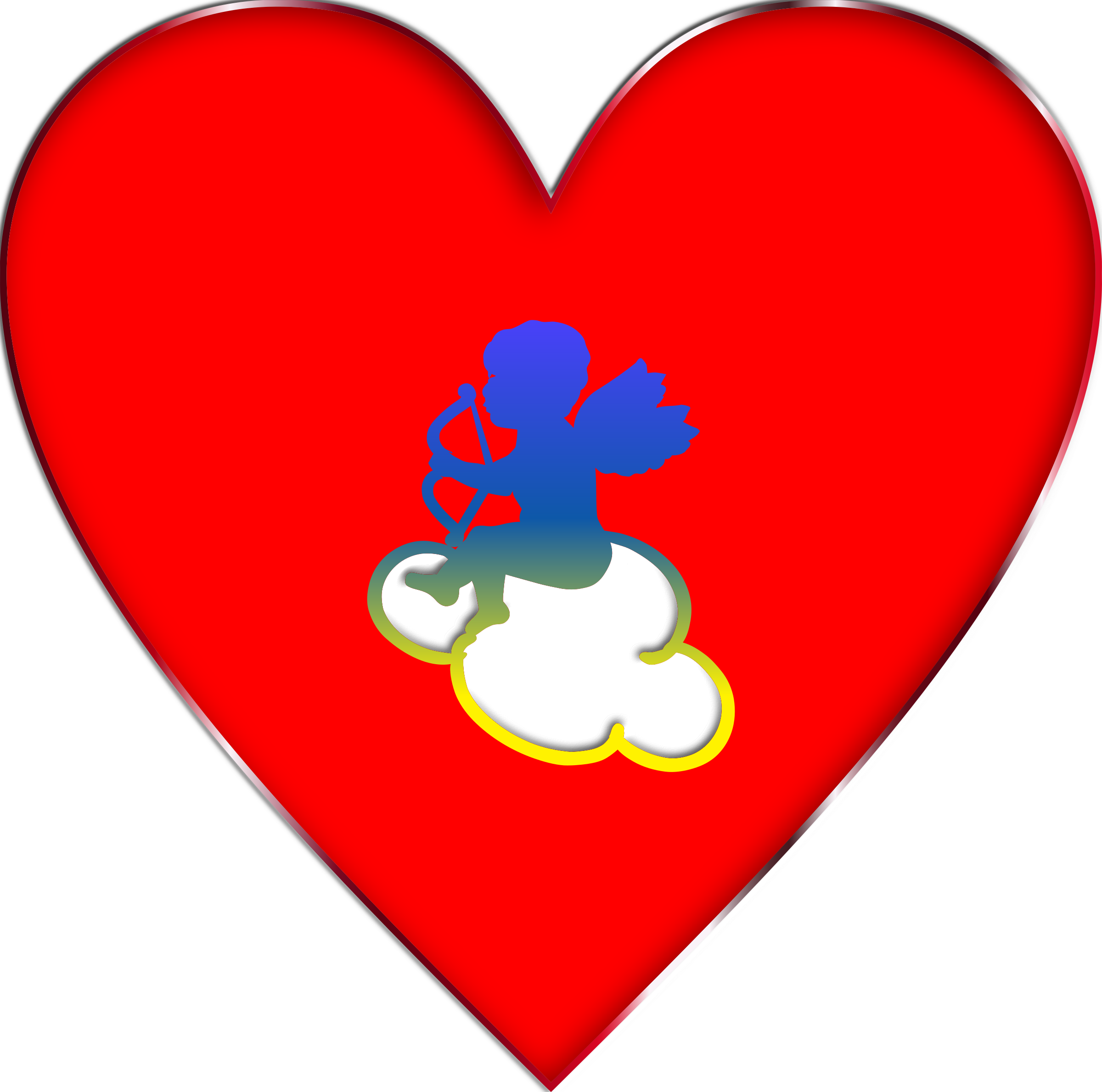 Cupid Heart Cloud Enhanced By Gdj