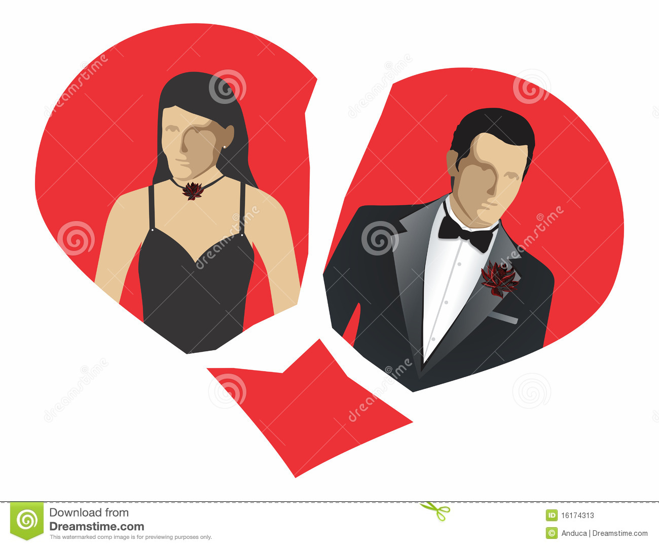 Elegant Couple Break Apart Stock Photos   Image  16174313