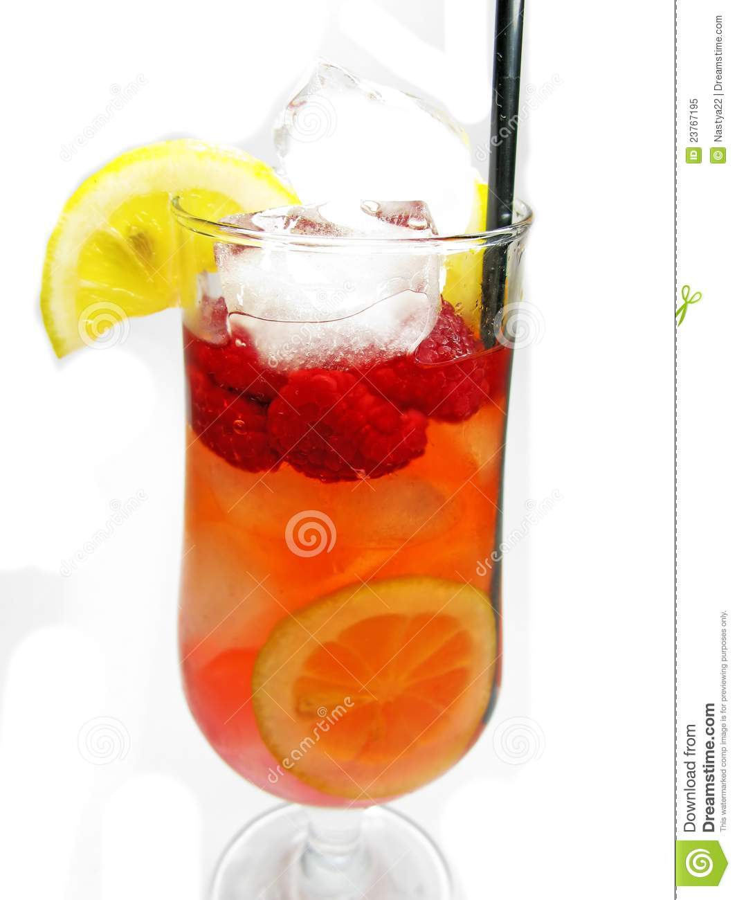 Fruit Red Punch Cocktail Drink With Raspberry Royalty Free Stock Photo