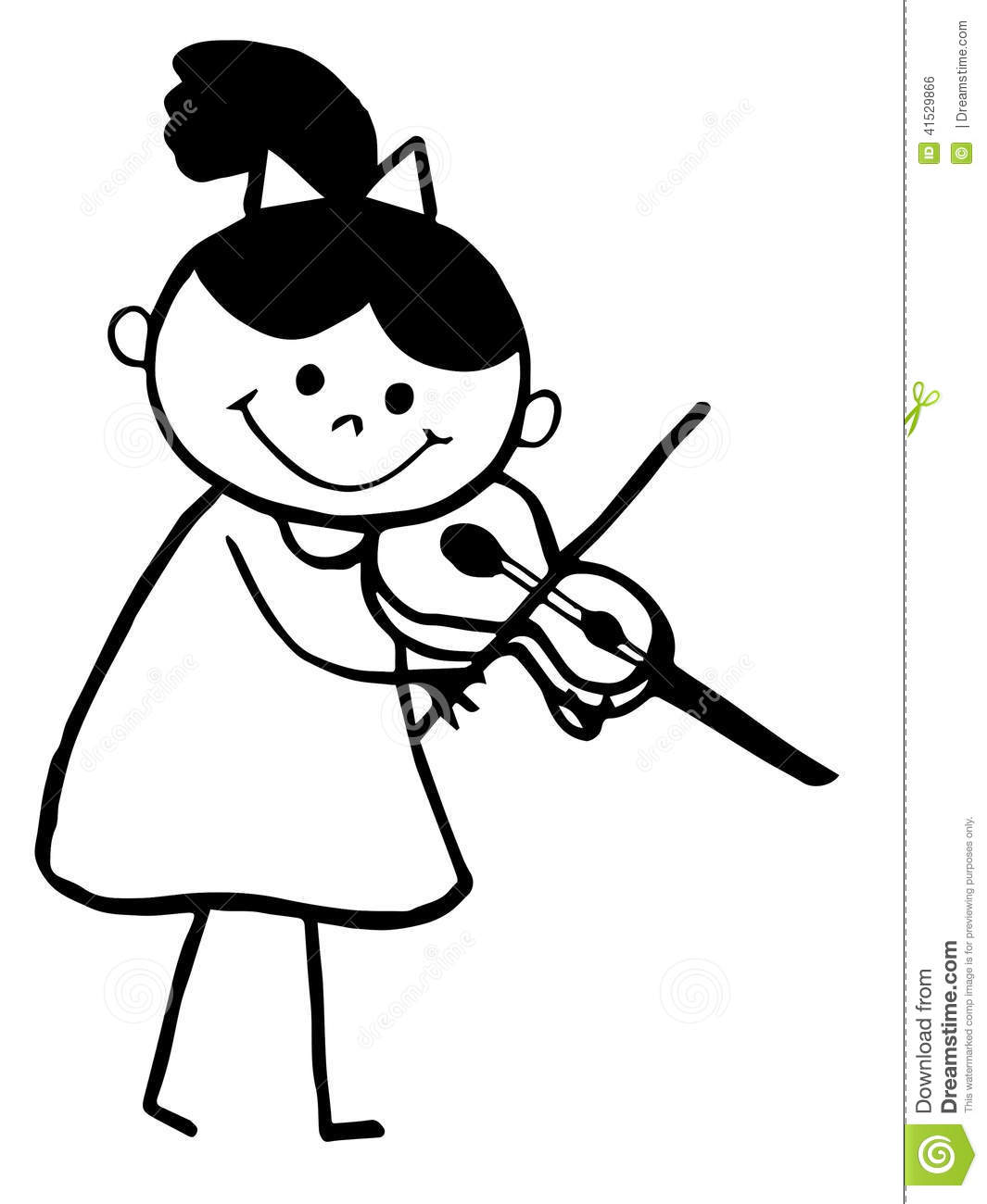 Girl Playing Violin Clipart Figure Girl Playing Violin