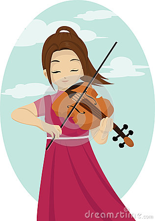 Girl Playing Violin Clipart Girl Playing Violin 25833565 Jpg