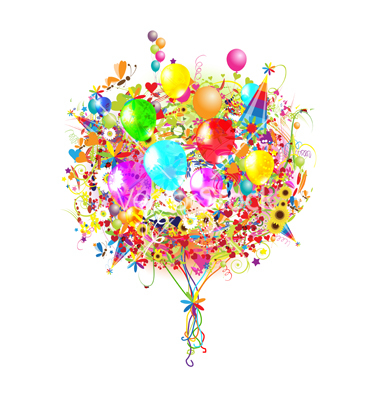 Happy Birthday Balloons Vector By Kudryashka   Image  676890    