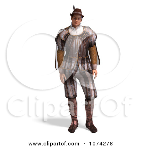 Man Wearing A Romeo Costume   Royalty Free Cgi Illustration By Ralf61