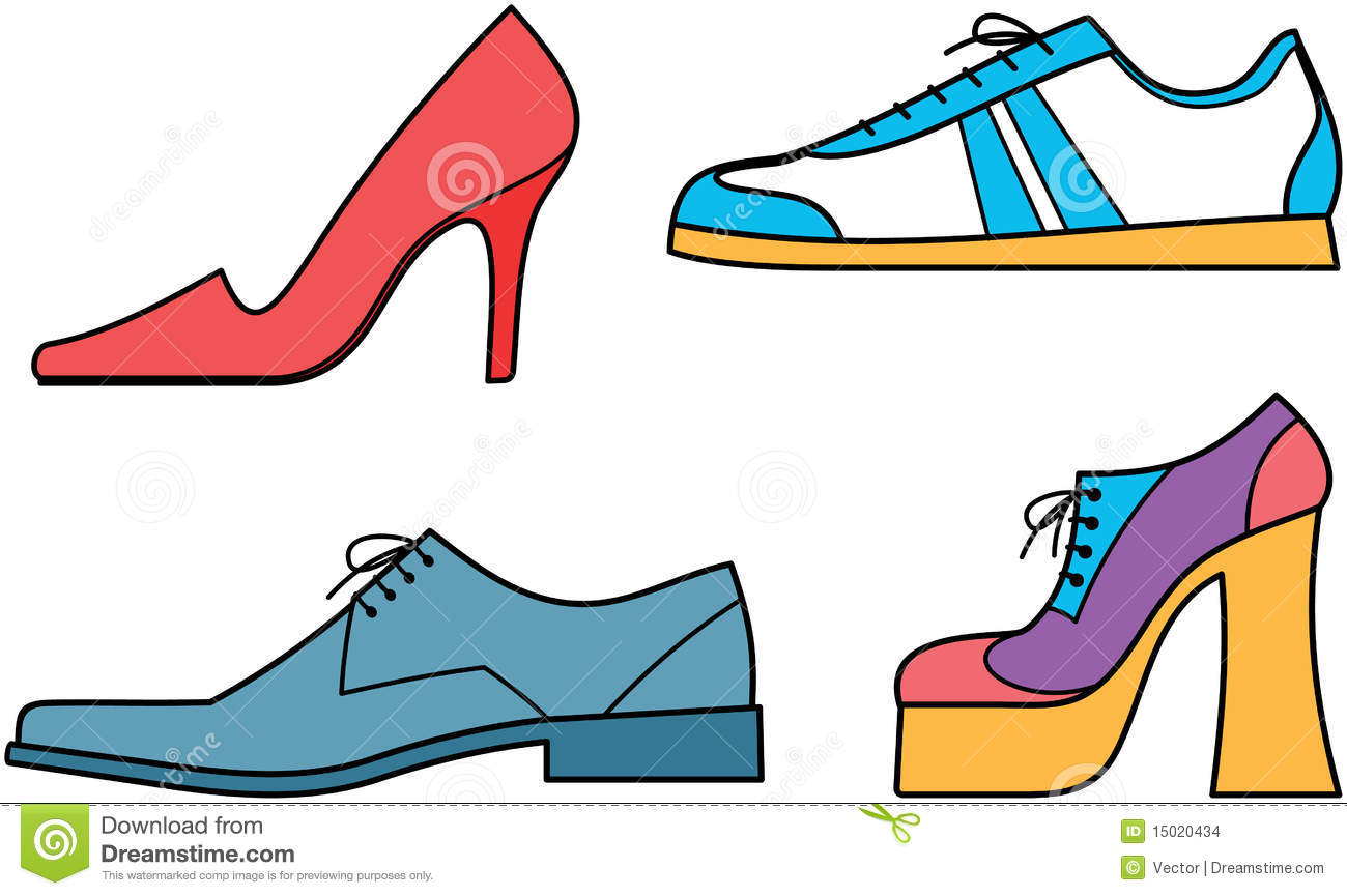 Men S And Women S Shoes   Vector Illustration Stock Images   Image